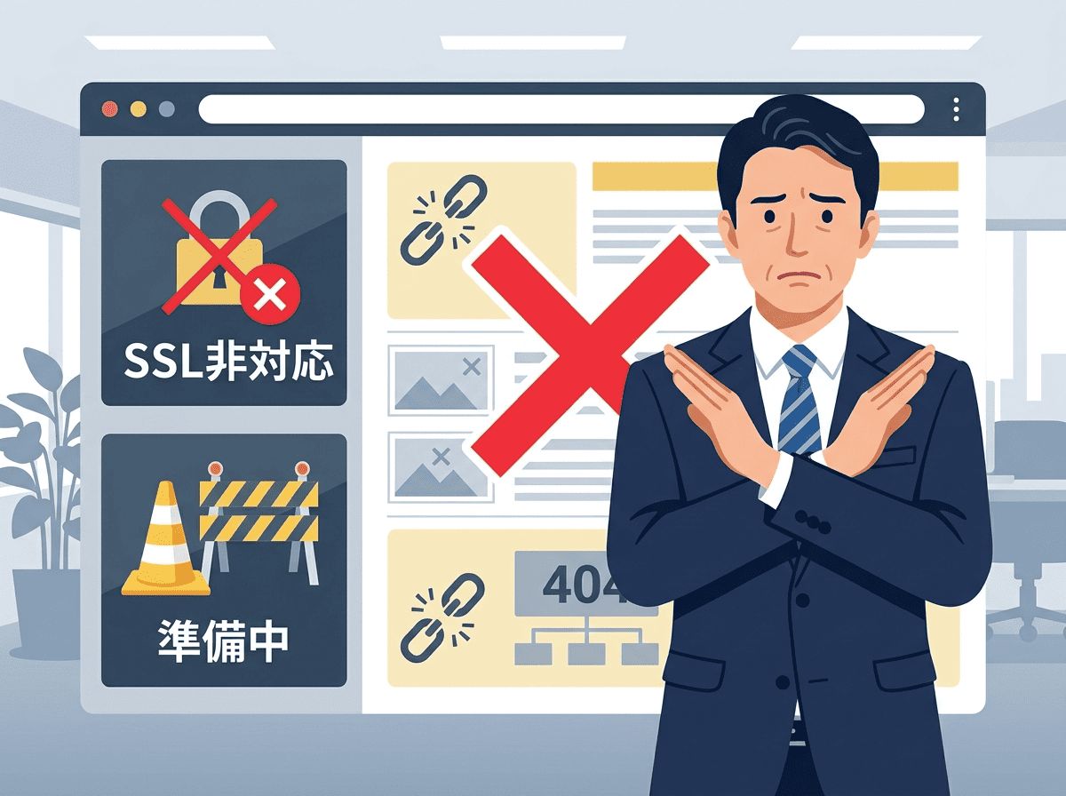 SSL対応・独自ドメインによるNG要素排除のイメージ