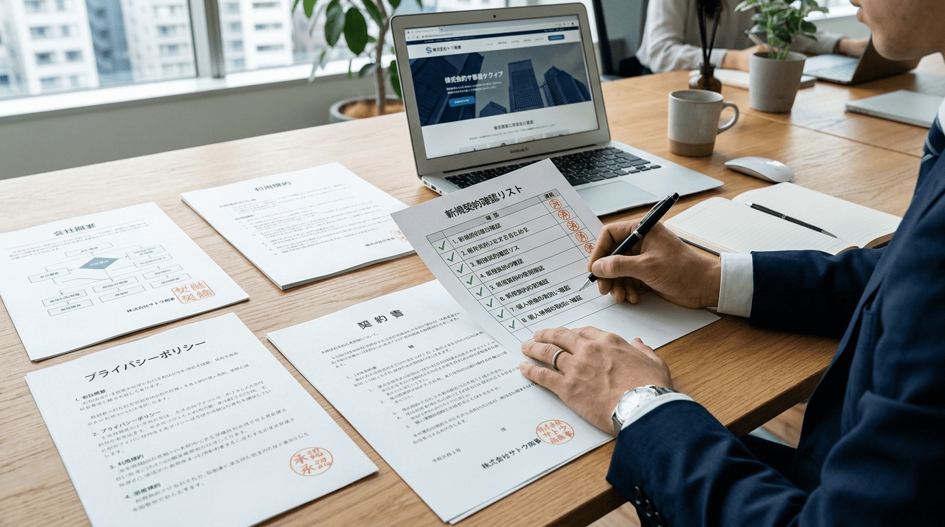 審査必須項目を完全網羅したサイト構成のイメージ