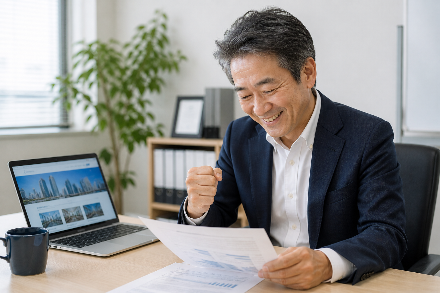 審査通過に向けてホームページを整えるイメージ